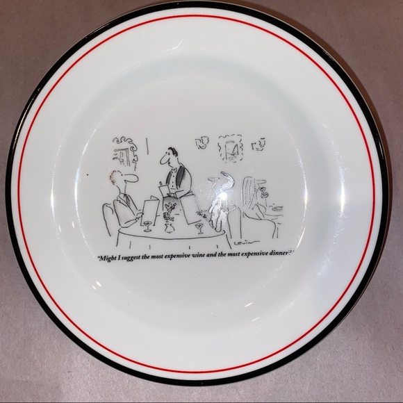 Restoration Hardware New Yorker Plate Waiter Expensive Wine Dinner Arnie Levin - Picture 7 of 7